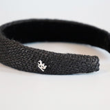 Thin Headband Black Hemp