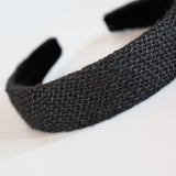 Thin Headband Black Hemp