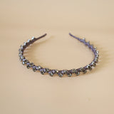 Narrow Studs Headband Grey