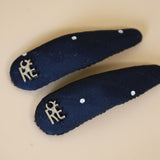 Navy Dot Hair Pin