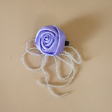 Purple Rose Hair Clip