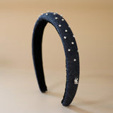 Slender Headband Denim Silver