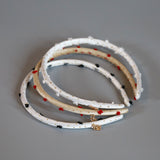 Tight Headband White Gold Dot with White