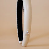 Slender Headband Eco Beige Leather No Studs