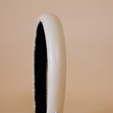 Slender Headband Eco Beige Leather No Studs