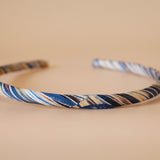 Tight Headband White Blue