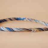 Tight Headband White Blue