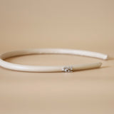 Tight Headband Eco Beige Leather No Studs