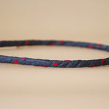 Tight Headband Blue Grey Dot No Studs