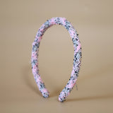 Tight Headband Pink Black Tweed