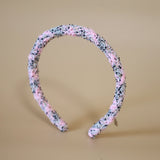 Tight Headband Pink Black Tweed