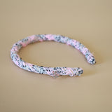 Tight Headband Pink Black Tweed