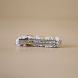 White Gold Tweed Hair Clip