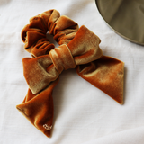 Camel Brown Ribbon Scrunchie