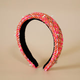 OG Headband Pink Tweed No Studs