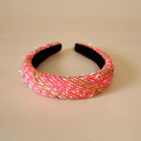 OG Headband Pink Tweed No Studs