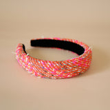 OG Headband Pink Tweed No Studs