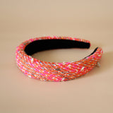 OG Headband Pink Tweed No Studs