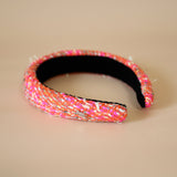 OG Headband Pink Tweed No Studs