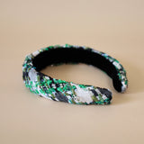 OG Headband Black Green Tweed No Studs