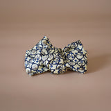 Ribbon Barrette White Navy