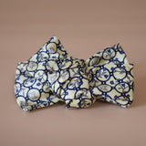 Ribbon Barrette White Navy