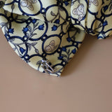 Ribbon Barrette White Navy