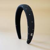 OG Headband Navy Black Dot No Studs