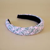 OG Headband Pink Black Tweed No Studs
