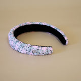 OG Headband Pink Black Tweed No Studs
