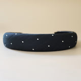 OG Headband Navy Black Dot No Studs