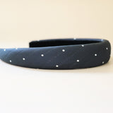 OG Headband Navy Black Dot No Studs