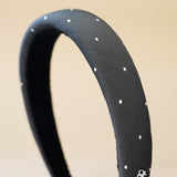 OG Headband Grey Black Dot No Studs