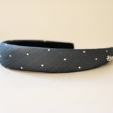 OG Headband Grey Black Dot No Studs