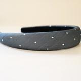 OG Headband Grey Black Dot No Studs