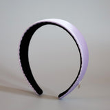 Purple Silky Satin Thin Headband