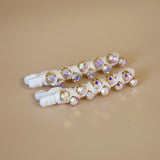 White Studs Hair Clip (2pcs)