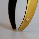 Yellow Gold Silky Satin Thin Headband