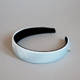 Sky Blue Silky Satin Thin Headband