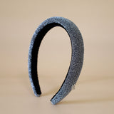 Slender Headband Silver Lame No Studs