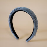 Slender Headband Silver Lame No Studs