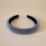 Slender Headband Silver Lame No Studs