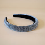 Slender Headband Silver Lame No Studs