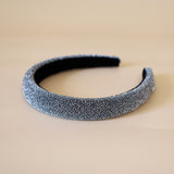 Slender Headband Silver Lame No Studs
