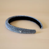 Slender Headband Silver Lame No Studs