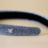 Slender Headband Silver Lame No Studs