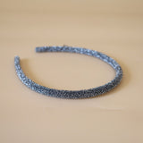 Tight Headband Silver Lame No Studs
