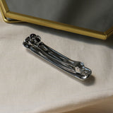 Silver Metal Square Barrette