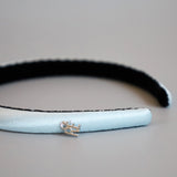 Sky Blue Silky Satin Slim Headband