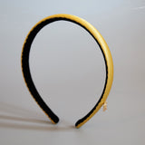 Yellow Gold Silky Satin Slim Headband